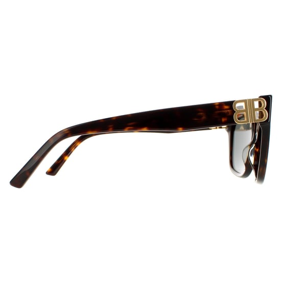 Balenciaga Cat Eye Womens Dark Havana and Gold Green Grey BB0132S