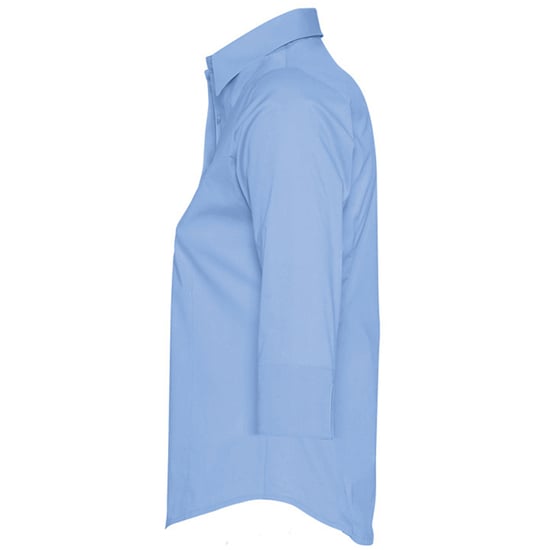 SOLS Womens/Ladies Effect 3/4 Sleeve Fitted Work Shirt (Bright Sky)