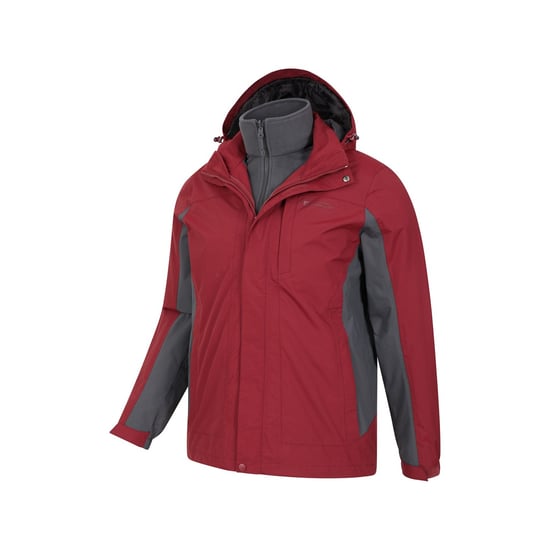 Mountain Warehouse Heren Thunderstorm 3 in 1 Waterdichte Jas (Rood) - Image 6