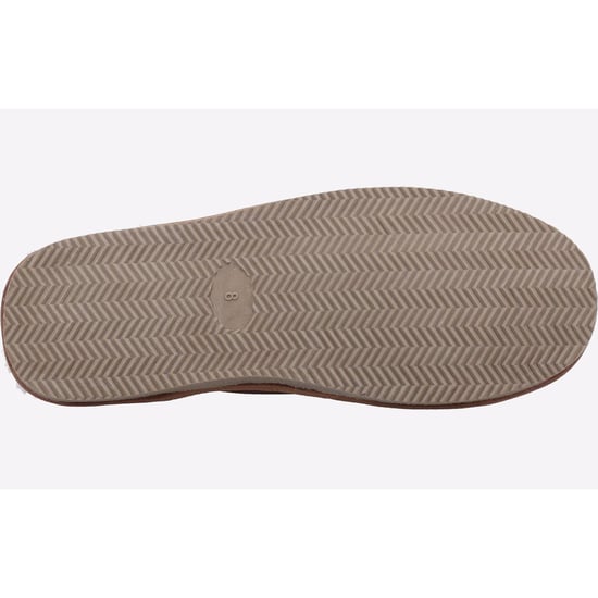 Hush Puppies Heren Coady Leren Slippers (Tan) - Image 3
