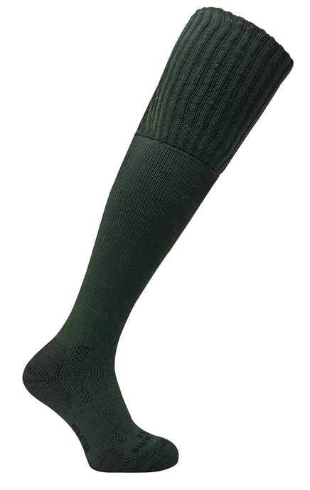 Heren overknee gedempte wollen thermo wandelsokken - Groente - Image 1