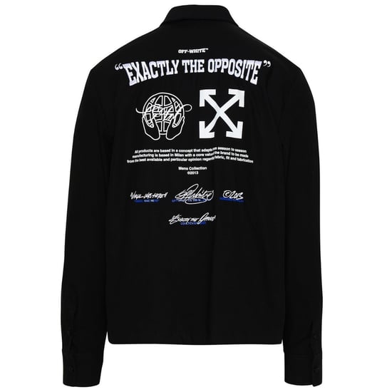 Gebroken wit exact tegenovergesteld zwart hybride shirt met rits - Image 2