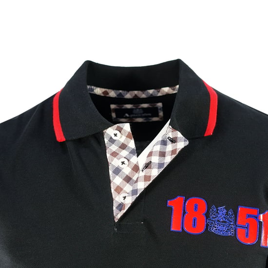 Aquascutum London 1851 Black Polo Shirt - Image 3
