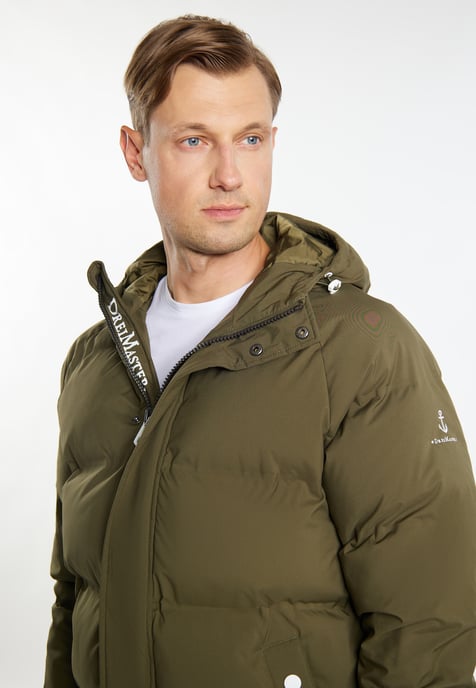 Dreimaster Winterjas met vulling Heren militaire olijf - Image 5