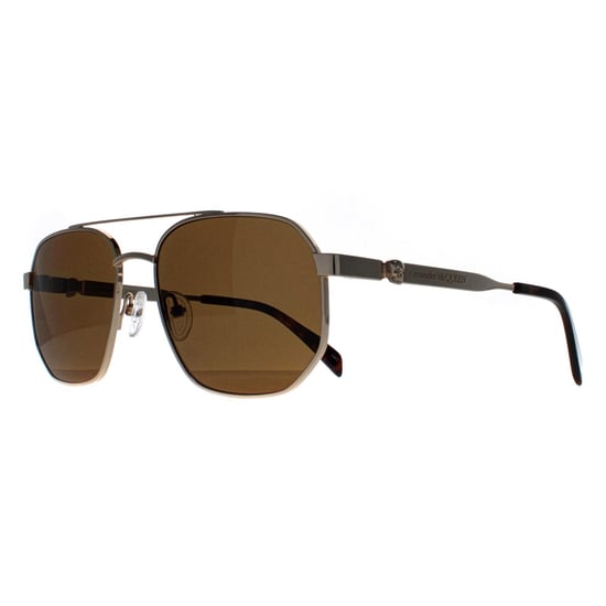 Alexander McQueen Aviator Unisex Gold Brown AM0458S