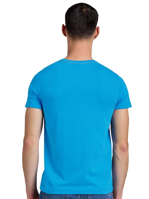 Gant heren T-shirt met ronde hals en contrasterend logo - Blauw - Image 2