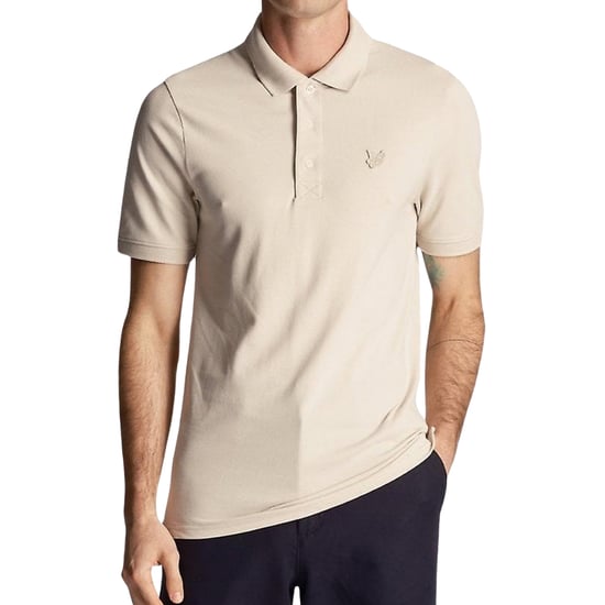 Lyle & Scott tonaal Eagle creme poloshirt - Image 1