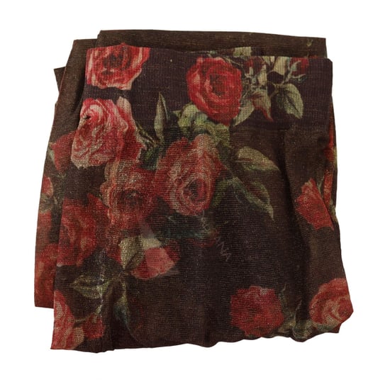 Dolce & Gabbana Dames Zwarte Bloemenprint Panty Nylon Kousen - Image 2