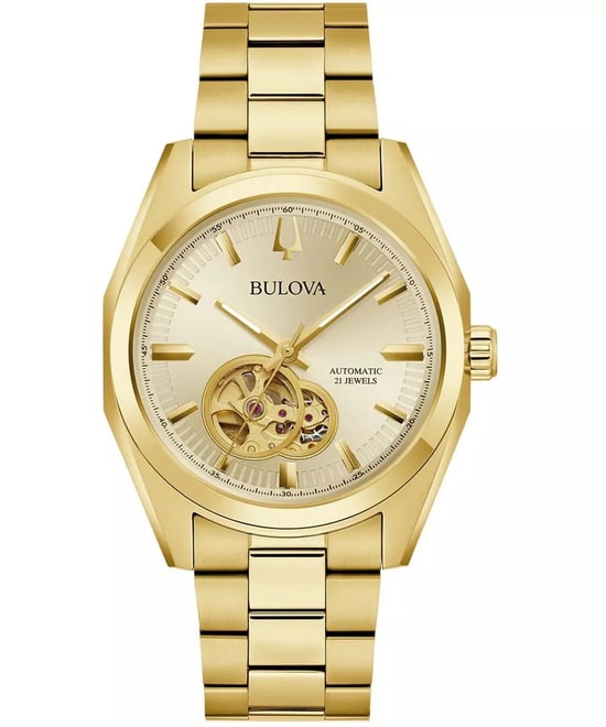 Bulova Surveyor Heren Horloge Goudkleurig 97A182 - Image 1