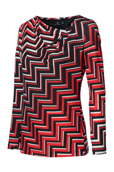 Caitlin Print Top Rood / Multi - Image 4