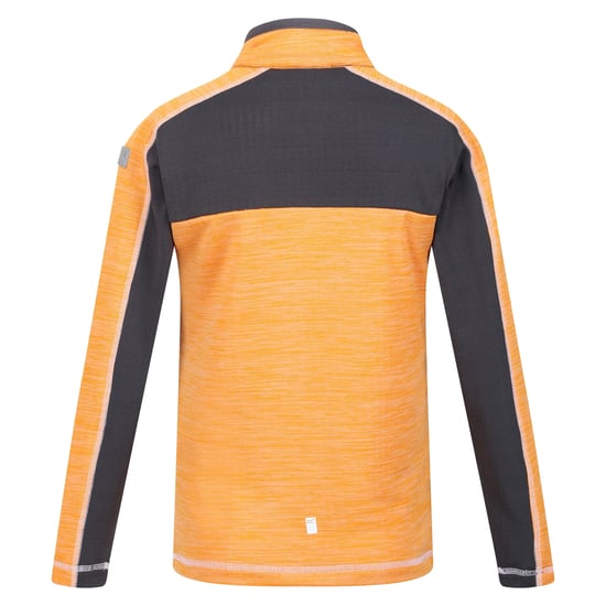 Regatta Childrens/Kids Hewley Recycled Half Zip Fleece Top (Apricot Crush/Seal Grey)