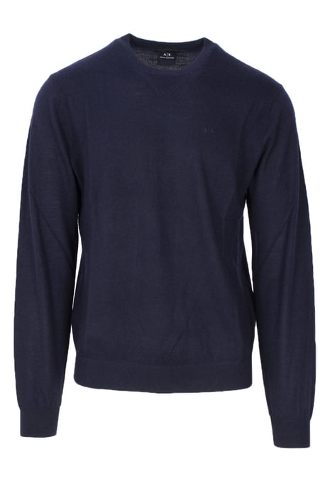 Armani Exchange Heren Gebreide Trui In Blauw - Image 1