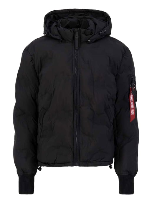 Alpha Industries Gewatteerde Hoodie Met Logo Zwart - Image 5