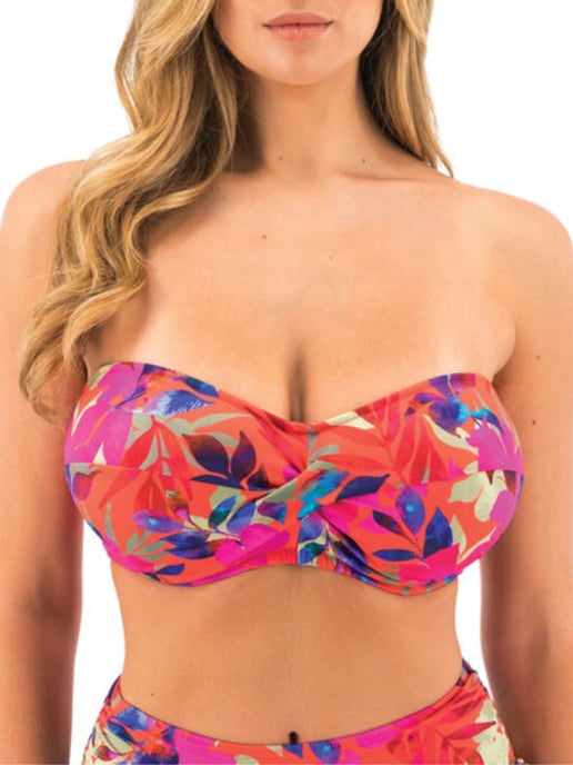 Playa Del Carmen Twist Bandeau Bikini Top - Image 1