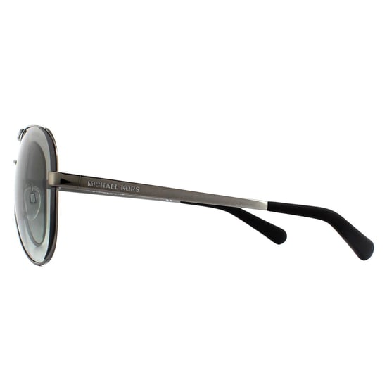 Michael Kors Aviator Womens Gunmetal Black Grey Gradient Sunglasses