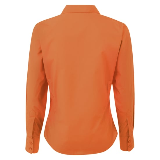 Premier Dames/Dames Popeline Blouse met Lange Mouwen (Oranje) - Image 2