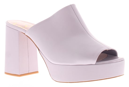 Ted Baker Dames Hakken Deltino Leren Muiltjes Peep Toe Blokhak Paars - Image 1