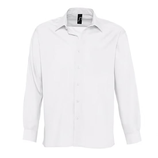 SOLS Heren Baltimore Poplin Overhemd met Lange Mouwen (Wit) - Image 1
