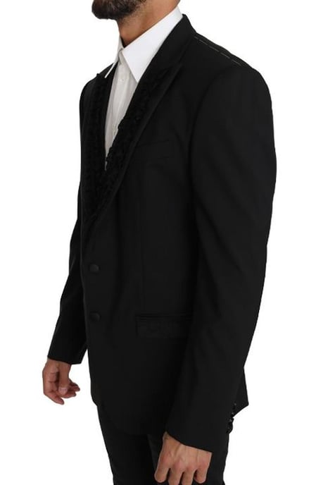 Dolce & Gabbana Heren Zwarte Wol MARTINI Torrero Blazer Jacket - Image 4