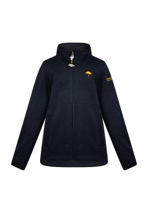 Schmuddelwedda Gebreide fleece jas meisjes (kinderen) marine gem - Image 1