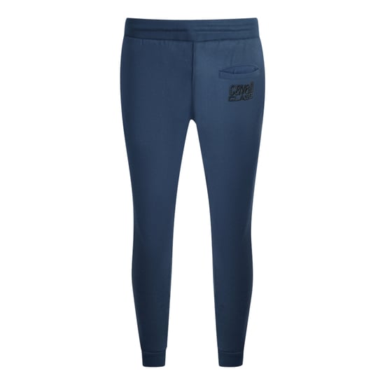 Cavalli Class Print Logo Donkerblauwe Sweatpants - Image 2