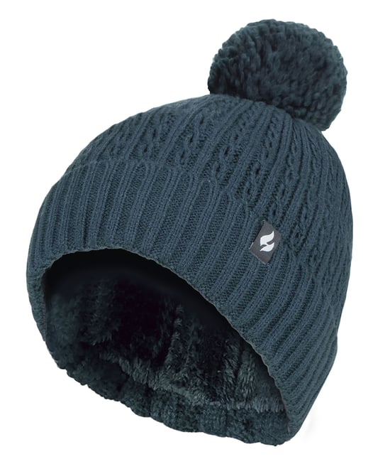 Heat Holders - Thermische muts voor dames met pompon - Groenblauw - Image 2