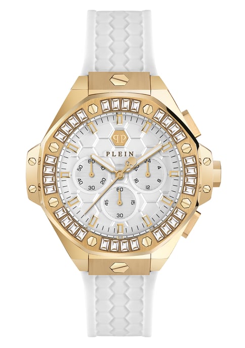 Philipp Plein Plein Chrono Royal Unisex Witte Horloge PWPSA0624 - Image 1