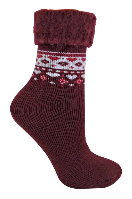 Thermische bedsokken voor dames Een maat - Diepe Fuchsia - Image 1