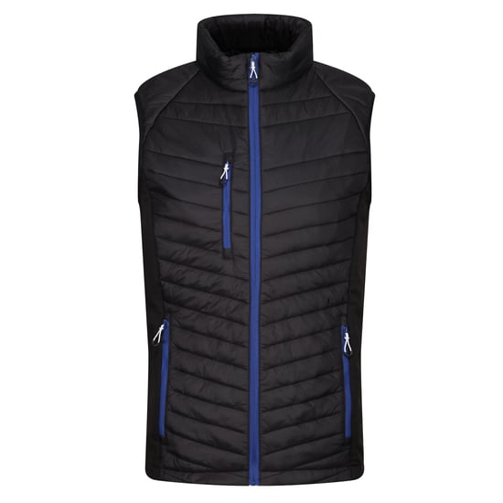 Regatta Mens Navigate Quilted Hybrid Gilet (Black/New Royal)