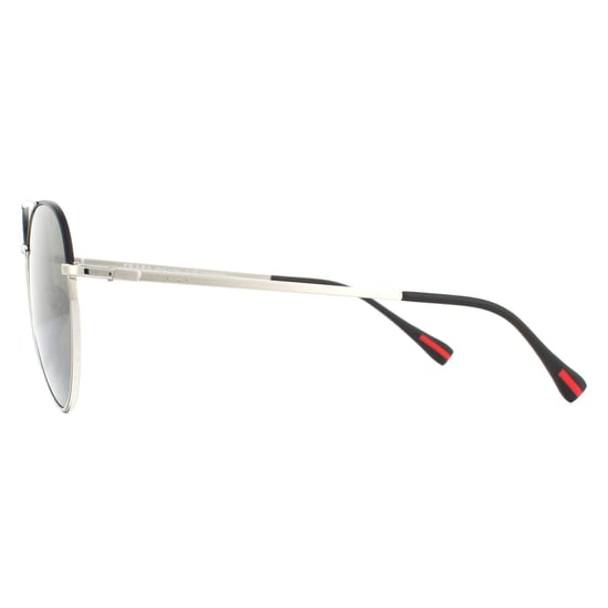 Prada Sport Sunglasses 50SS GAQ5X1 Silver Black Green Polarized