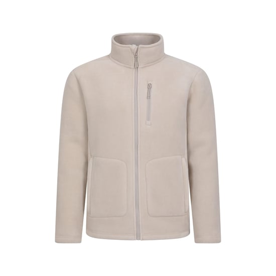 Mountain Warehouse Heren Highland Full Zip Fleece (Beige) - Image 1