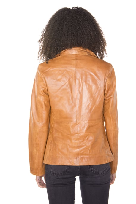 Womens Leather Blazer Jacket-Seregno