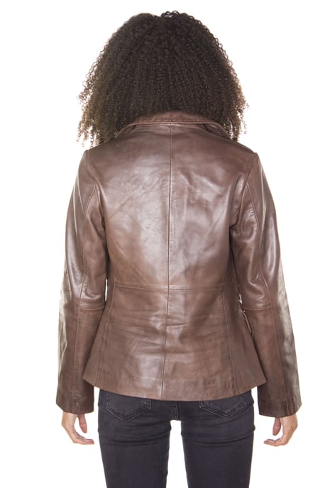 Womens Leather Blazer Jacket-Seregno
