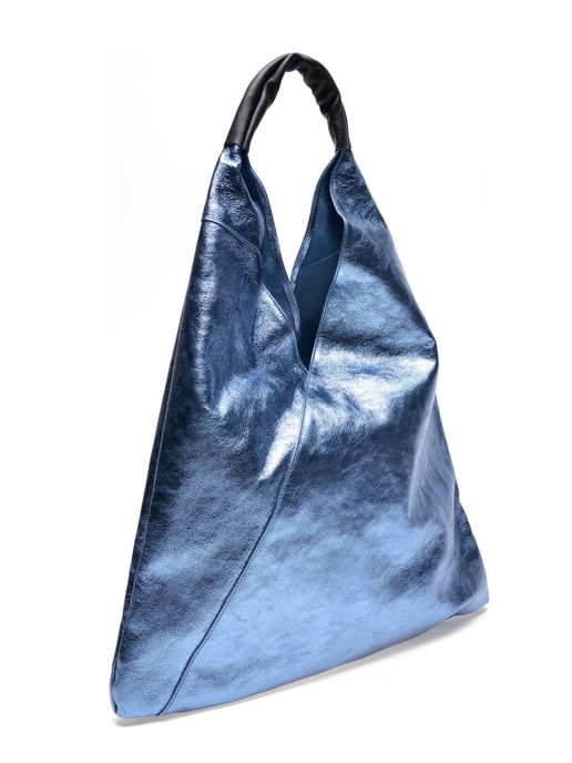 Isabella Rhea SS22 IR 8052 Blauw Rundleer Tas - Image 2