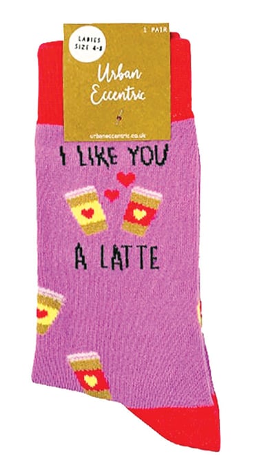Urban Eccentric - I Like You A Latte NieuwigheidSokken - Ik Vind Je Een Latte Leuk - Image 2