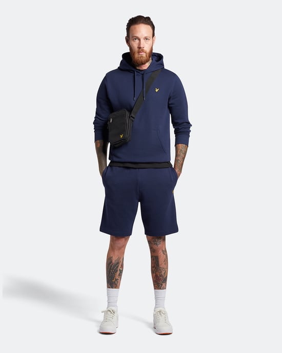 Lyle & Scott Pullover Hoodie in marineblauw - Image 4
