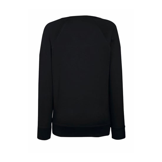 Fruit OF The Loom Dames Getailleerd lichtgewicht raglan sweatshirt (240 GSM) (Zwart) - Image 2