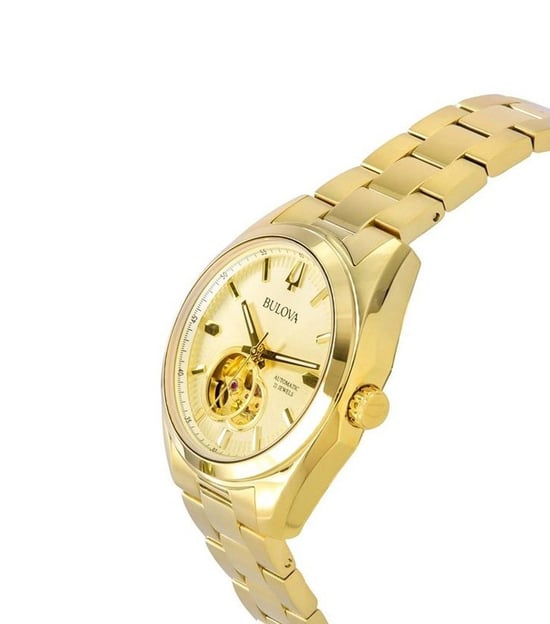 Bulova Surveyor Heren Horloge Goudkleurig 97A182 - Image 3
