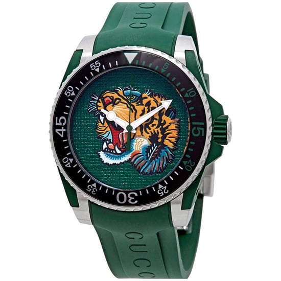 Gucci YA136316 Dive Green Tijgerkop Wijzerplaat Herenhorloge - Image 1