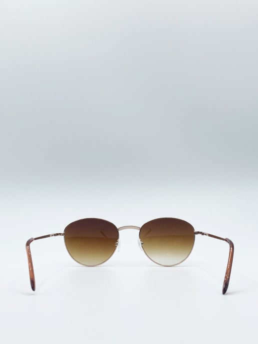 Classic Round Metal Frame Sunglasses