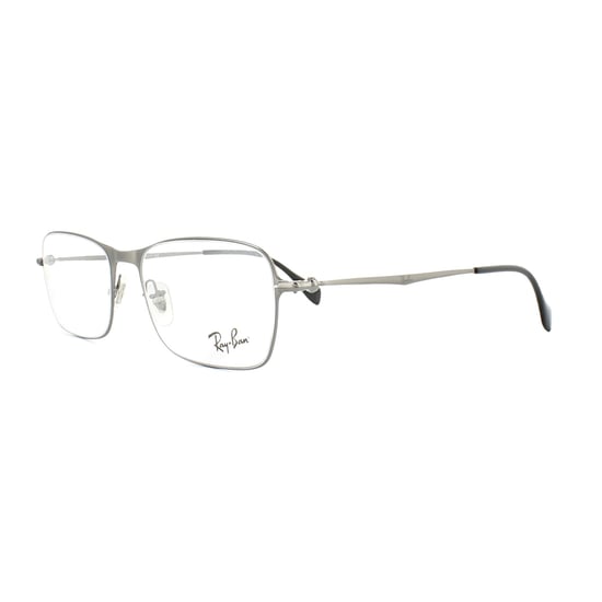 Ray-Ban Rectangular Matt Gunmetal Mens  Glasses Frames