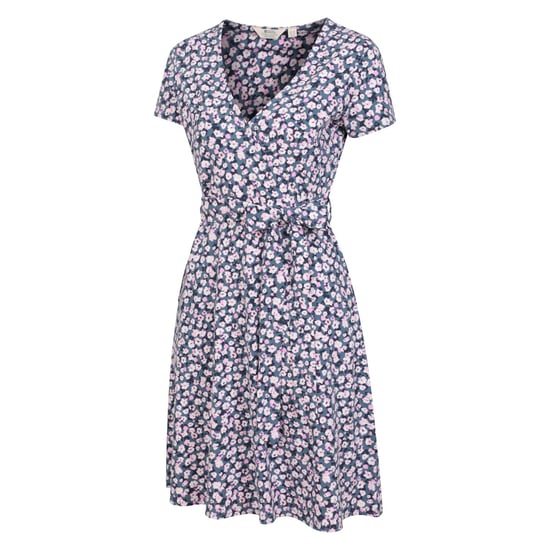 Mountain Warehouse Womens/Ladies Santorini Floral Jersey Wrap Dress (Grey)