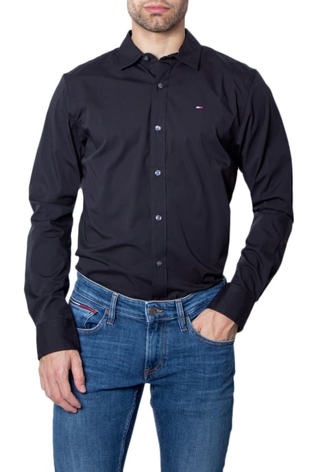 Tommy Jeans Overhemden Slim Fit Stretch Zwart - Image 1