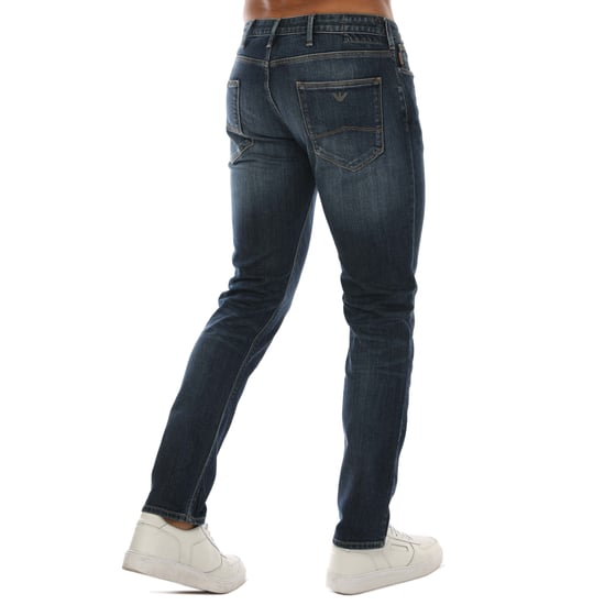 Heren Armani J06 Slim Fit Jeans in Denim - Image 2