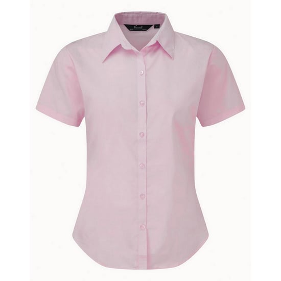 Premier Popeline blouse met korte mouwen / Gewoon werkoverhemd (Roze) - Image 1