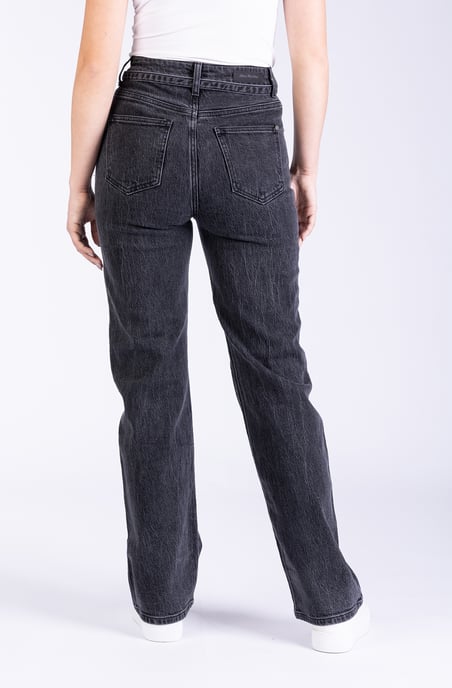 Liz Ladies Jeans Black Wide Leg