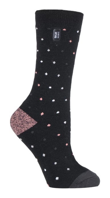 Heat Holders Dames Ultra Lite thermo geklede sokken - Zwart Spots (Bes) - Image 1