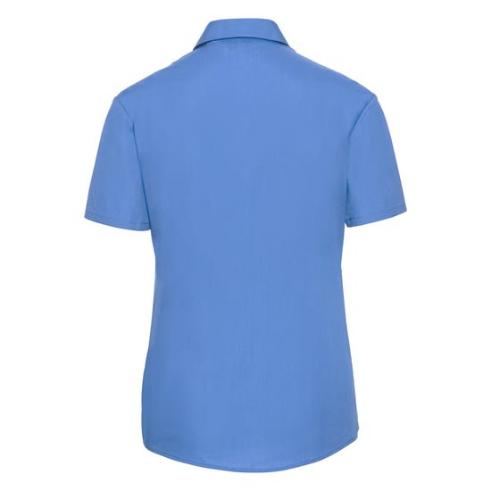 Russell Collection Dames/Dames Klassiek Polycotton Easy-Care Overhemd met Korte Mouwen (Bedrijfsblauw) - Image 2