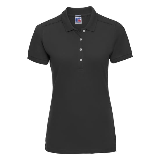 Russell Dames/dames Stretch Short Sleeve Polo Shirt (Zwart) - Image 1