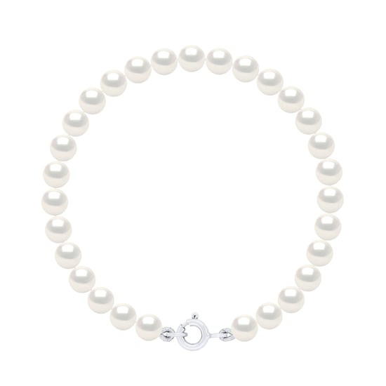 Bracelet of Real Cultured Freshwater Pearls Round 5-6 mm